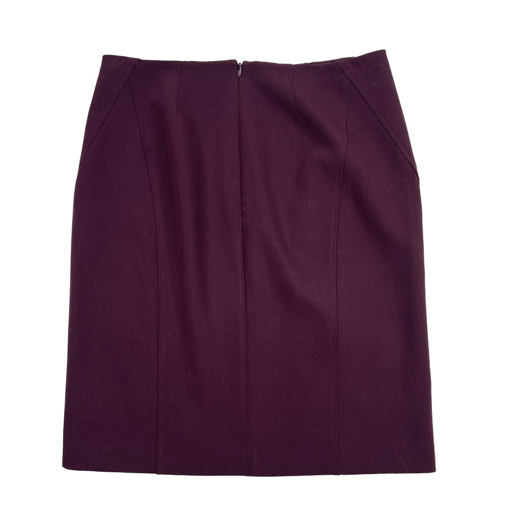 WHBM Stitched Shoulder Open Front Semi-Cropped Moto Blazer Skirt Set Size 10 - Picture 5 of 16